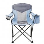 Ozark Trail Oversized Mesh Cooler Chair, Aqua/Grey