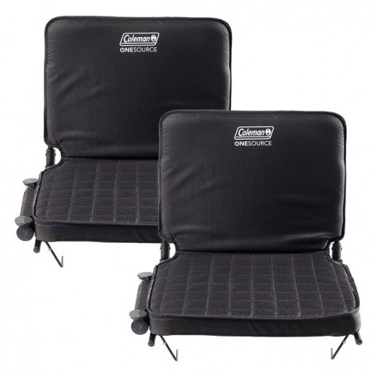 Coleman OneSource 17\" Foldable Rechargeable Heated Seat, Black (2 Pack)