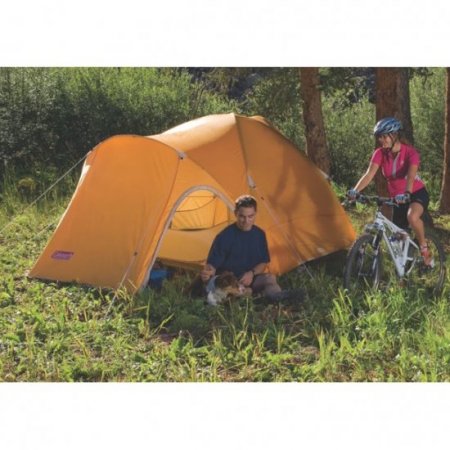 Coleman Hooligan 3-Person Tent with Full Rainfly 1 Room Orange