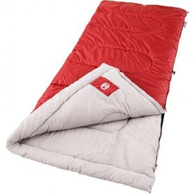 Coleman Palmetto 40°F Rectangle Adult Sleeping Bag, Red