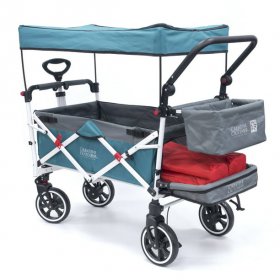 Creative Outdoor Products Push and Pull Stroller Wagon-Teal Blue