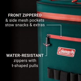 Coleman 42-Can Soft-Sided Wheeled Cooler, Evergreen