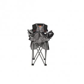Ozark Trail Camping Chair with Shade, Black and Gray, Adult
