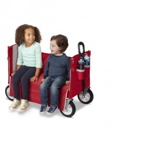 Radio Flyer, 3-in-1 All Terrain Off-Road EZ Folding Kids Wagon with Canopy, Red