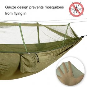 IClover Portable Cot Double Persons Camping Hammock with Mosquito Net for Relaxation,Traveling,Outside Leisure