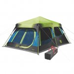 Coleman? 10-Person Dark Room? Cabin Camping Tent with Instant Setup, 1 Room, Blue