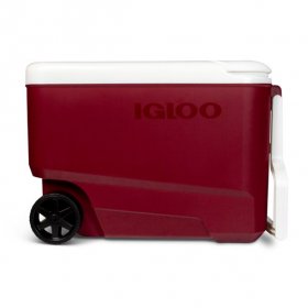 Igloo 38 qt. 'Wheelie Cool' Hard Ice Chest Cooler with Wheels - Maroon