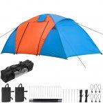 VEVOR Motorcycle Camping Tent 3-4 Person Expedition Touring Waterproof Dome Tent