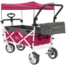 Creative Outdoor Products Collapsible Folding Push Pull Pink Wagon Stroller Cart